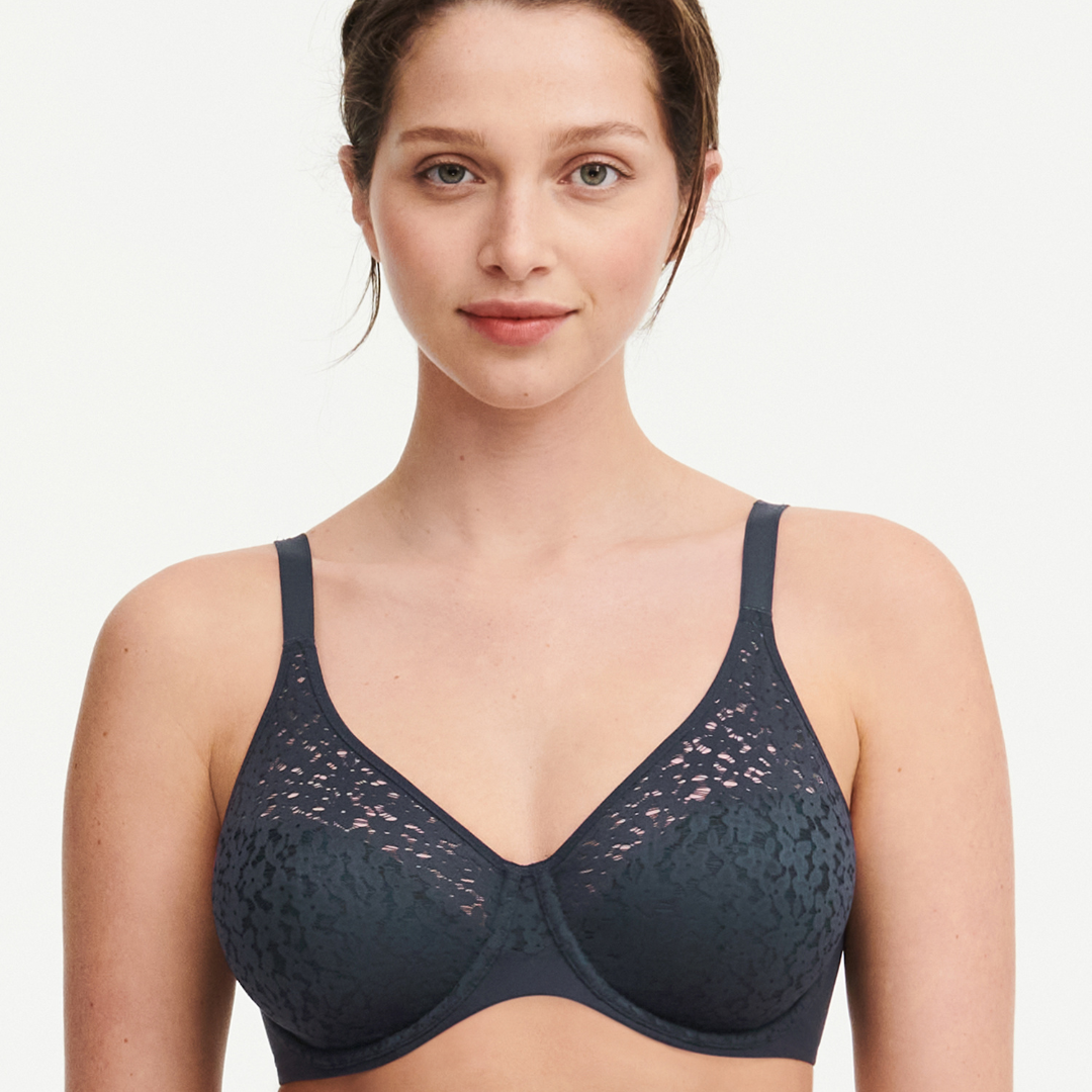 Anita Women's Sophia Comfort Bra 5808 - Non-Wired, Moulded Cups, Floral Embroidery, Size 34B Black