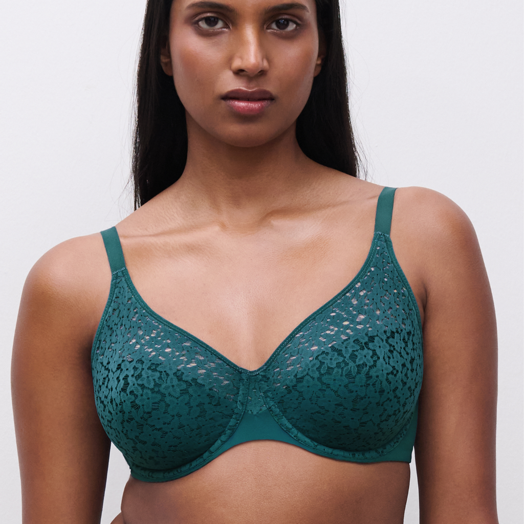 The Butter Bra that Minimizes in Emerald Green at Circadian Intimates